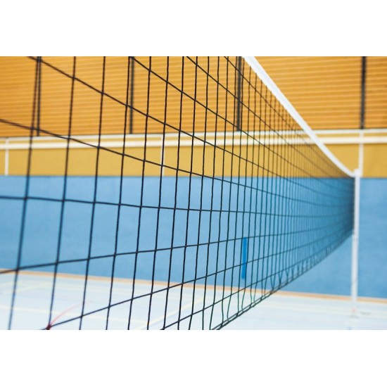 Fileu volei negru 9,5m x 1m cu cablu metalic 11,7m - fir 2mm - 501